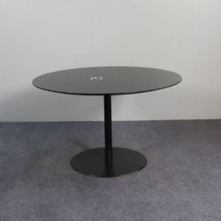 Pyöreä neuvottelupöytä, halkaisija 120 cm - musta
