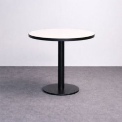 Pyöreä loungepöytä – valkoinen/musta, Ø 80 cm