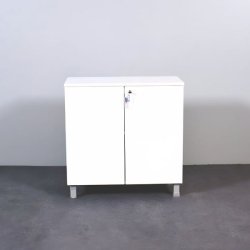 Toimistokaappi 80×80×42 cm – valkoinen, lukollinen